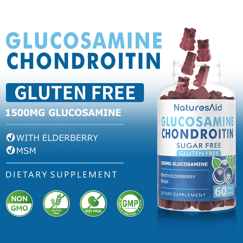 Label showing key ingredients Glucosamine, Chondroitin, MSM