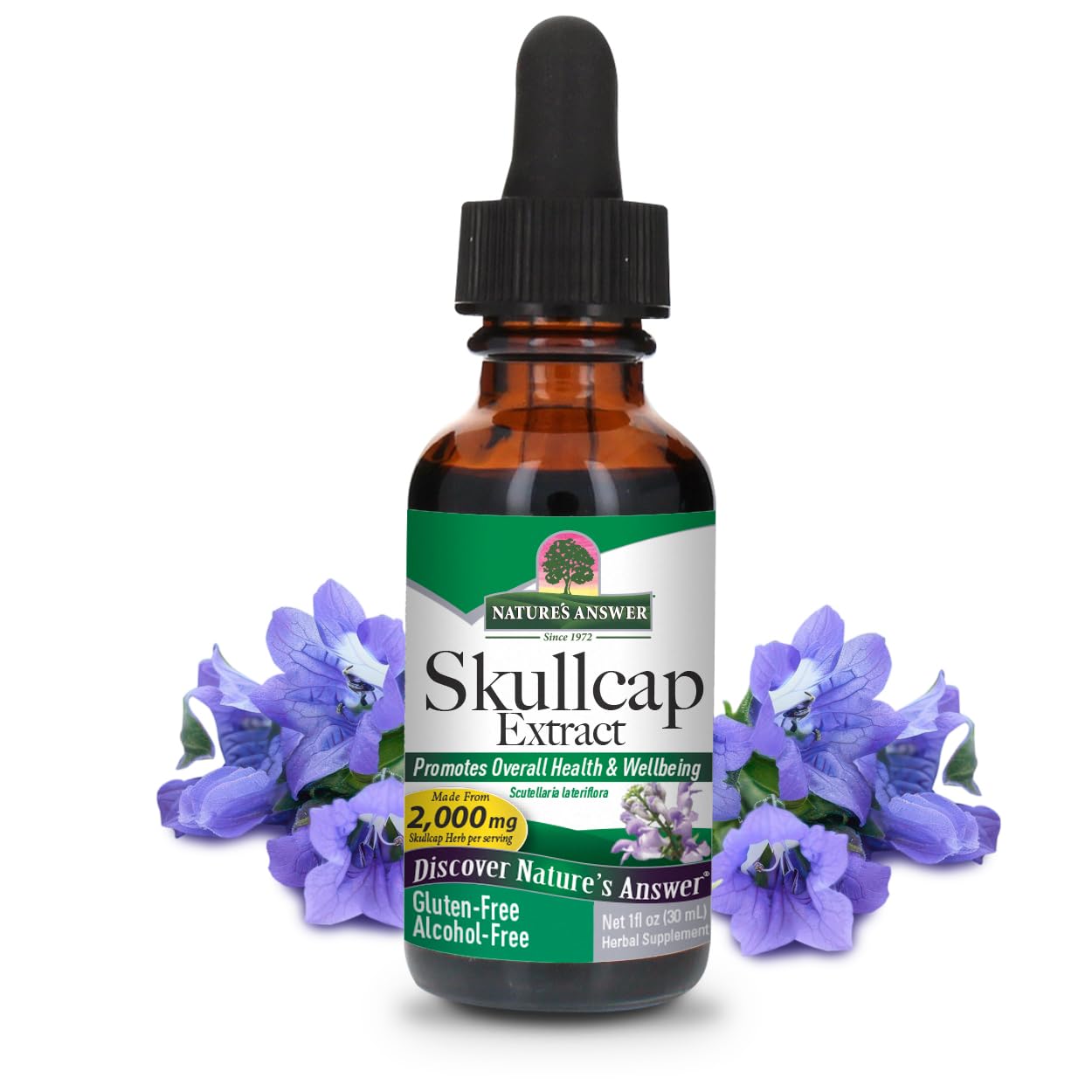 Nature's Answer skullcap alcohol-free 1oz bottle