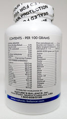 Nature's Balance Chlorella bottle and label
