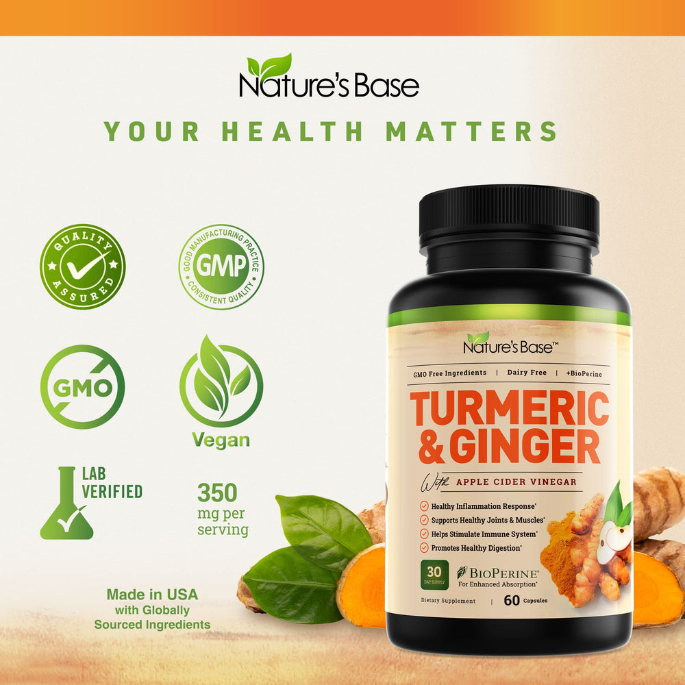 Turmeric and Ginger capsules together