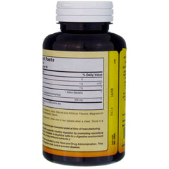 Nutrition facts and probiotic strain information on Nature's Blend label
