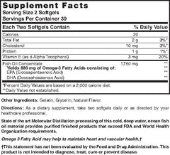 Nature's Blend Fish Oil 1760 mg Omega-3 Softgels bottle with capsules