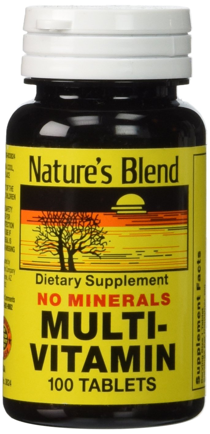 Nature's Blend Multi-Vitamin No Minerals 100 Tabs (Model 3824) - Gluten-Free
