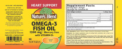Close-up of Omega-3 fish oil softgels in bottle