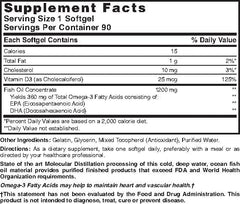 Supplement facts panel and Vitamin D3 label