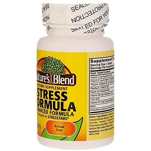 Packaging dimensions for Nature's Blend Stress Formula