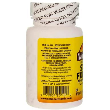 Side view of Nature's Blend Stress Formula 60 Tabs bottle