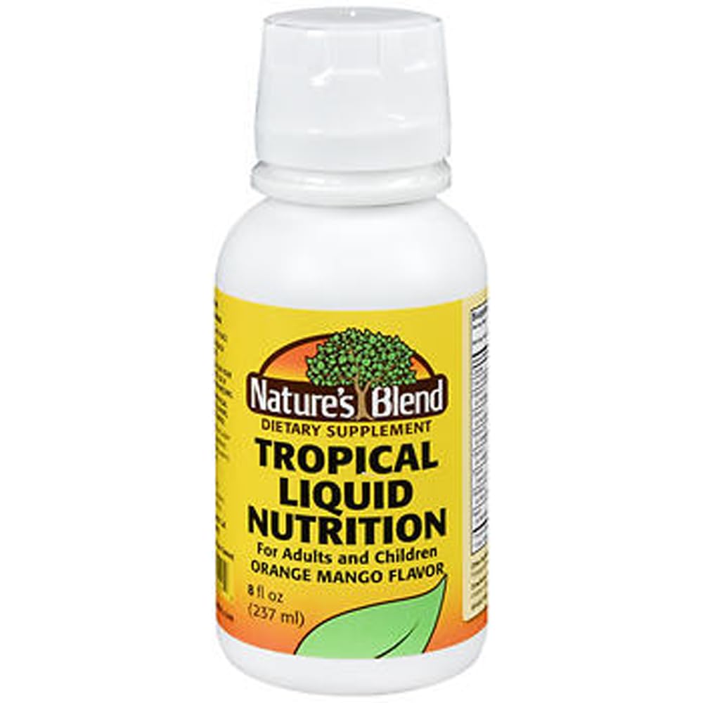 Nature's Blend Tropical Liquid Multivitamin 8 oz bottle