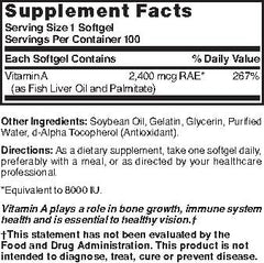 Vitamin A softgels illustrating immune support and skin health