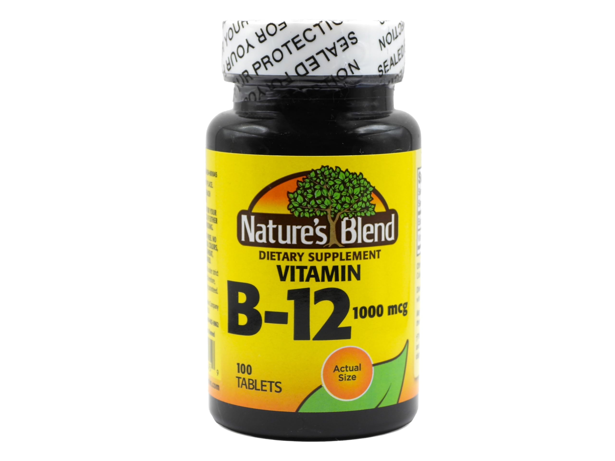 Nature’s Blend Vitamin B-12 1000 mcg bottle with 100 tablets