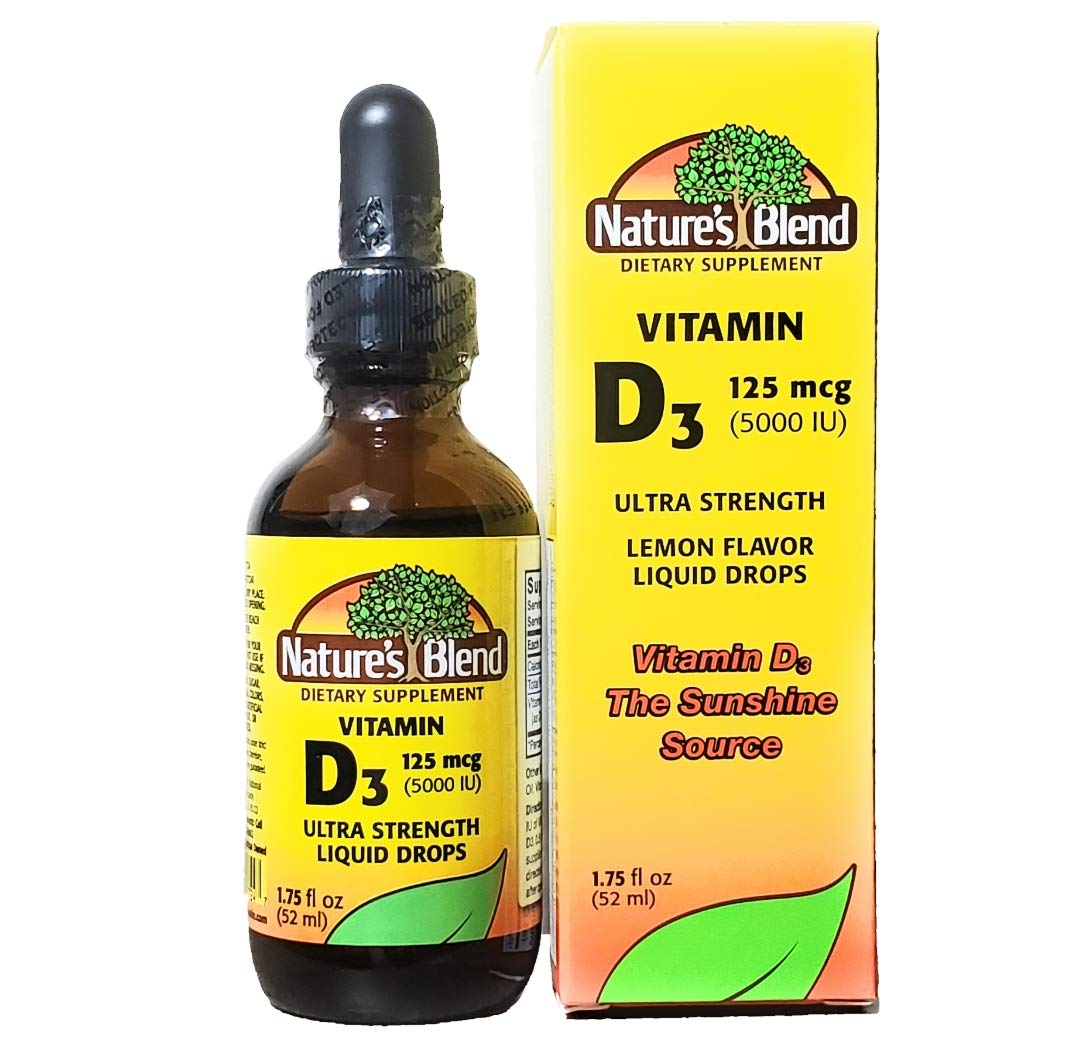 Nature’s Blend Vitamin D3 Drops 5000 IU bottle