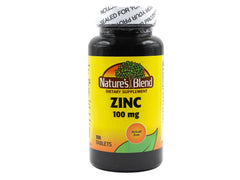 Nature's Blend Zinc Gluconate 100 mg bottle label