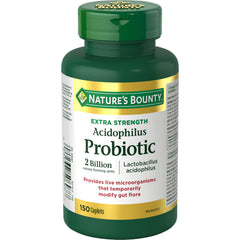 Bottle of Nature's Bounty Acidophilus Probiotic 2 Billion with label