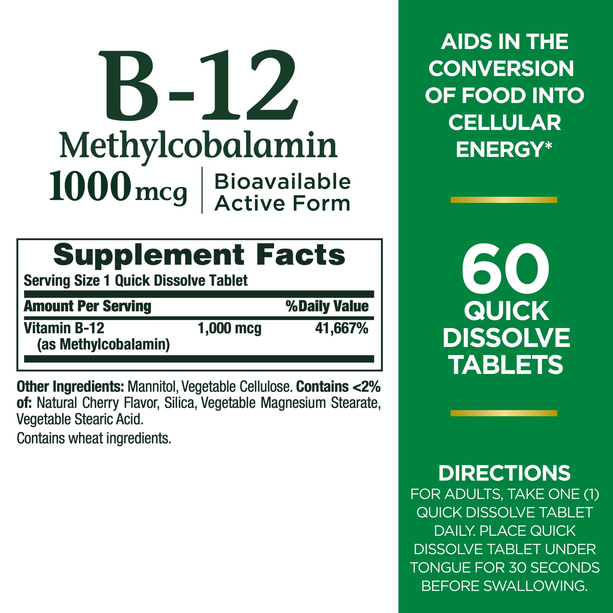 Close-up of cherry flavor B-12 tablets