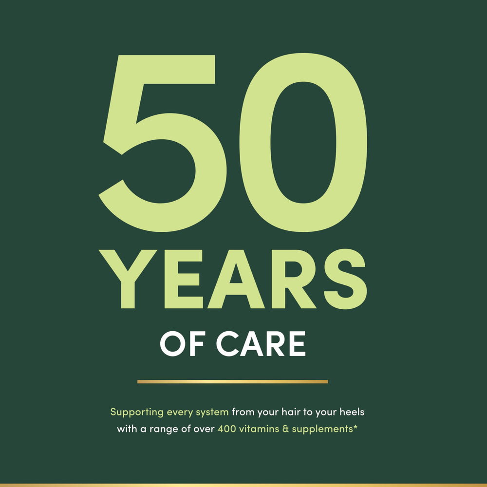 Nature's Bounty brand highlighting 50 years of quality and science