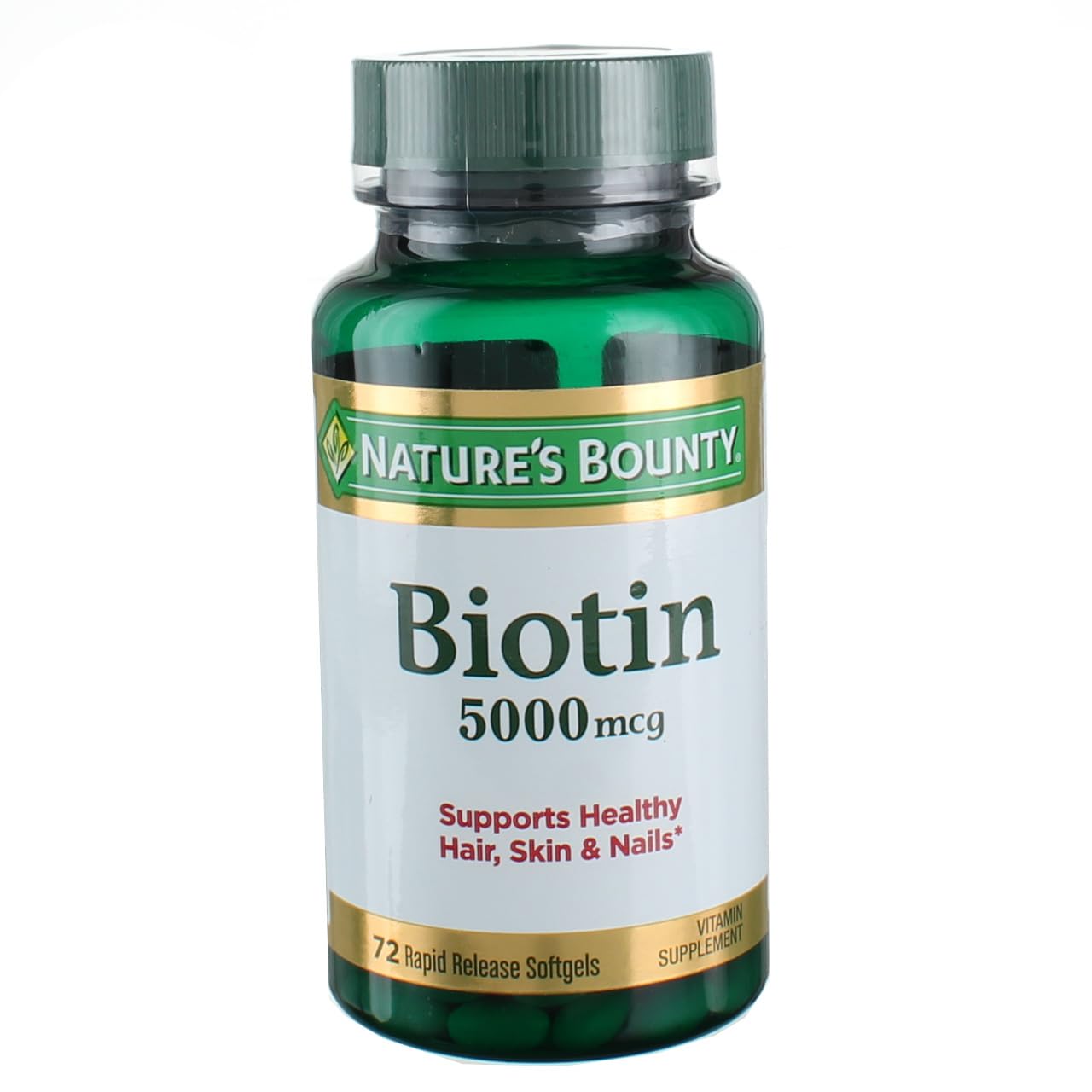 Nature's Bounty Biotin 5000 mcg Liquid Softgels bottle pack of 3