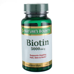 Nature's Bounty Biotin 5000 mcg Liquid Softgels bottle pack of 3