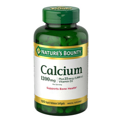 Nature's Bounty Calcium Carbonate with Vitamin D3 bottle label