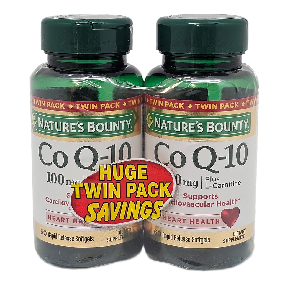 Nature's Bounty CoQ10 100mg twin-pack bottle front view