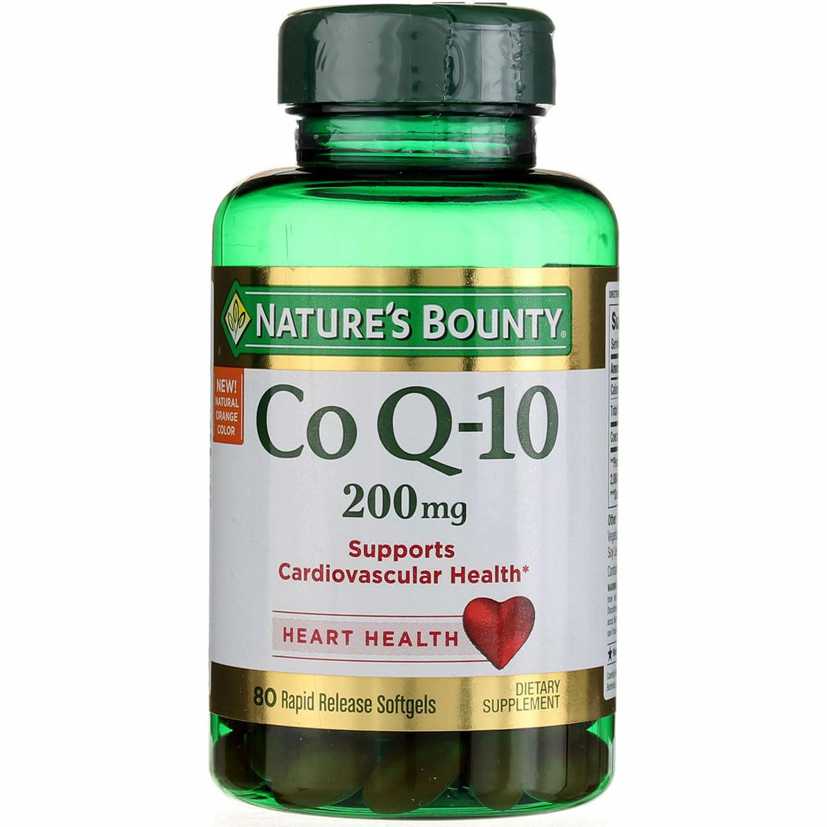 Nature's Bounty CoQ10 200 mg softgel bottle for daily heart health support
