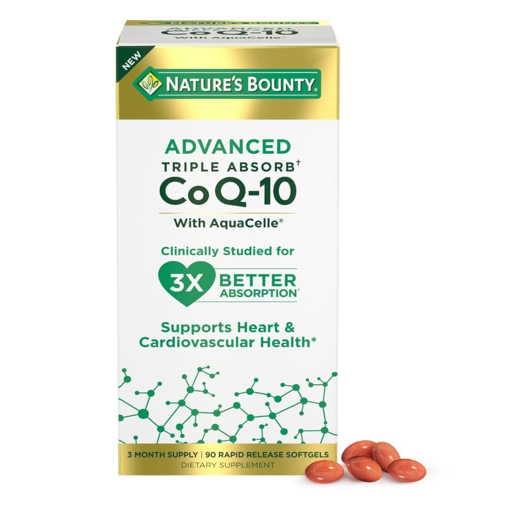 Nature's Bounty Advanced Triple Absorb CoQ-10 100 mg 90-count bottle