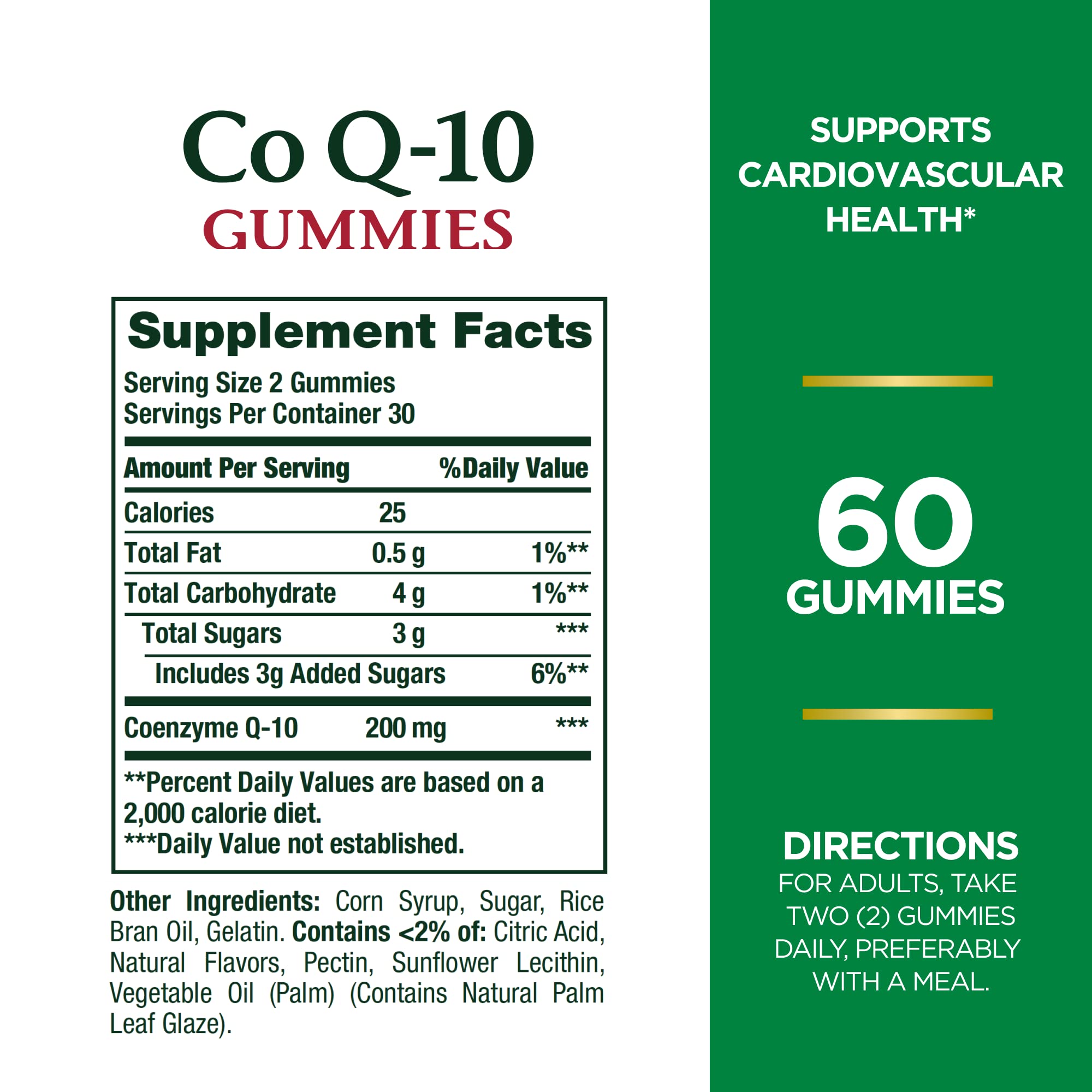 Graphic highlighting heart health benefits of CoQ10 gummies