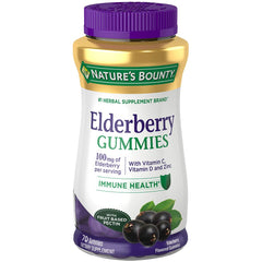 Nature's Bounty Elderberry Gummies 70-count front label