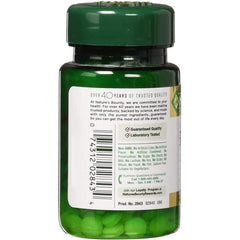 Close-up of Nature's Bounty Folic Acid 800 mcg label