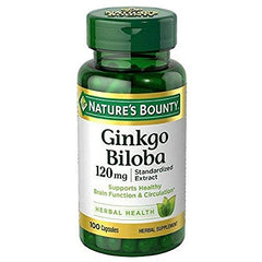 Nature's Bounty Ginkgo Biloba 120mg - 100 capsules per bottle, pack of 2