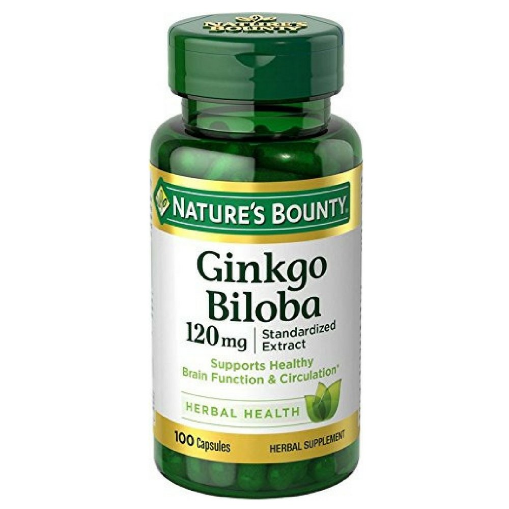 Nature's Bounty Ginkgo Biloba 120 mg, 100 count per bottle, pack of 4