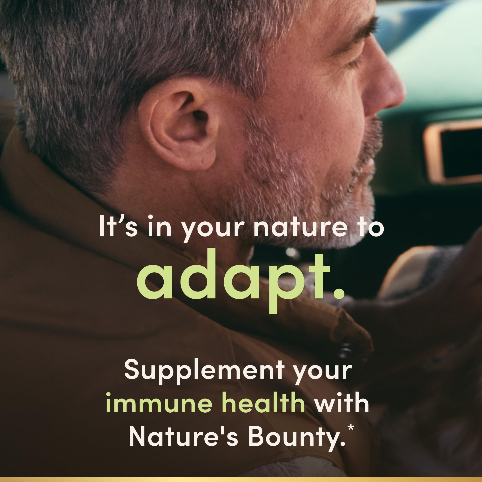 Nature's Bounty Immune 24 Hour+ Vitamin D bottle—immune support.