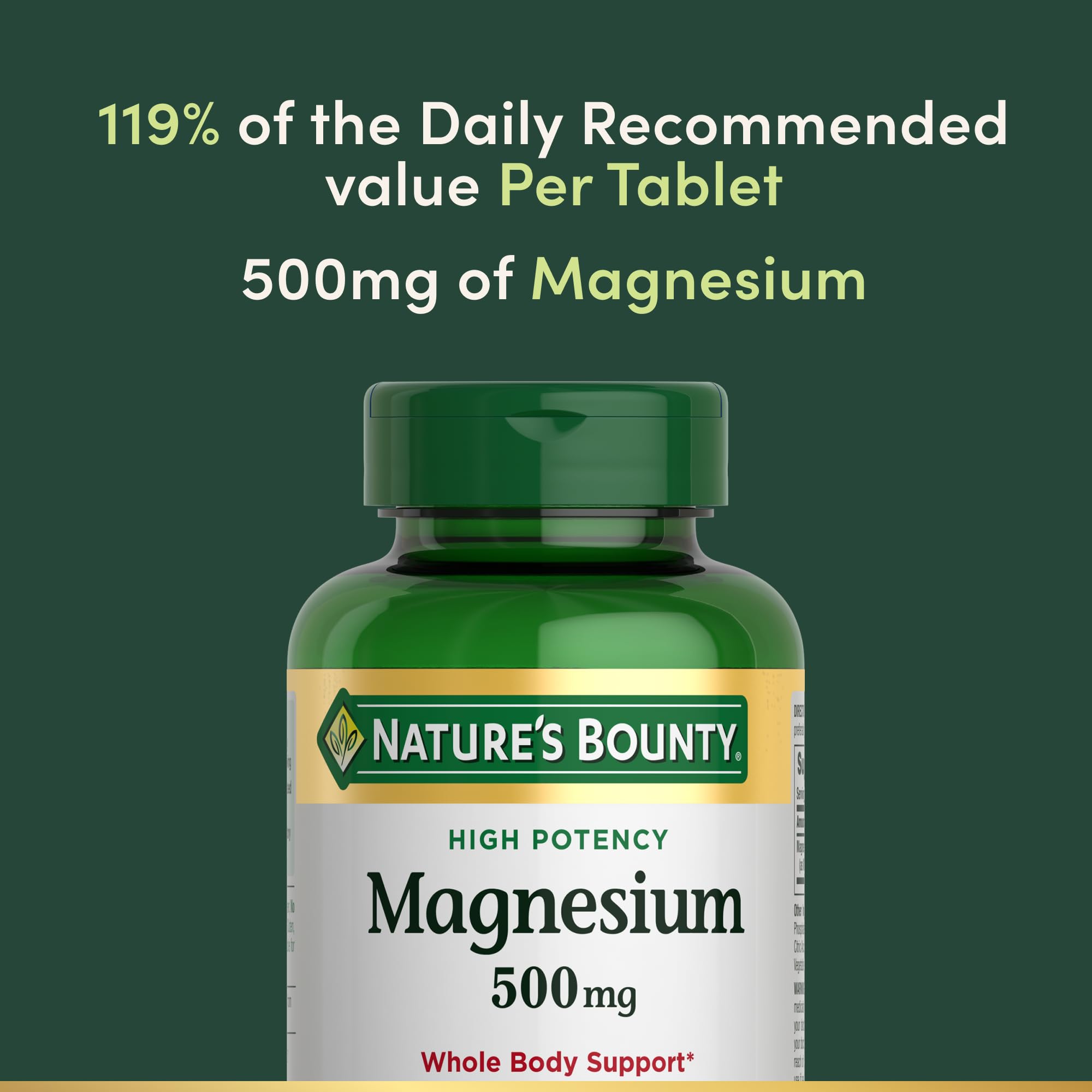 Close-up of magnesium 500 mg tablet with coating