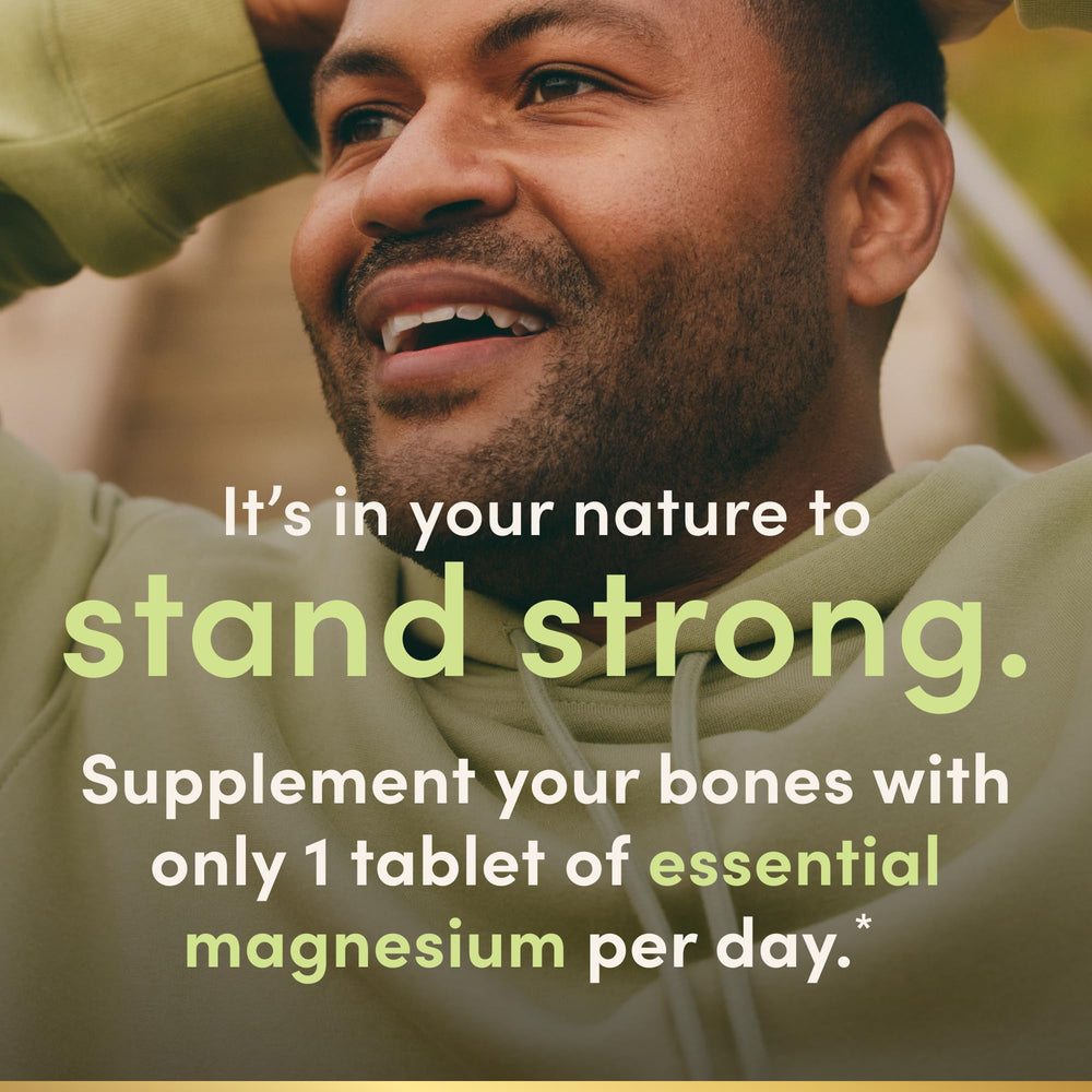 Supplement facts panel for Nature's Bounty Magnesium 500 mg tablets