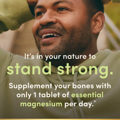 Supplement facts panel for Nature's Bounty Magnesium 500 mg tablets
