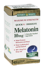 Close up of Melatonin quick dissolve tablet under tongue with cherry flavor