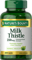 Nature's Bounty Milk Thistle 250 mg capsules bottle – 200 count