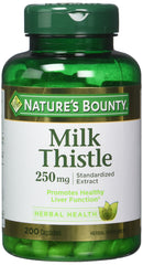 Nature's Bounty Milk Thistle 250 mg capsules bottle – pack of 2