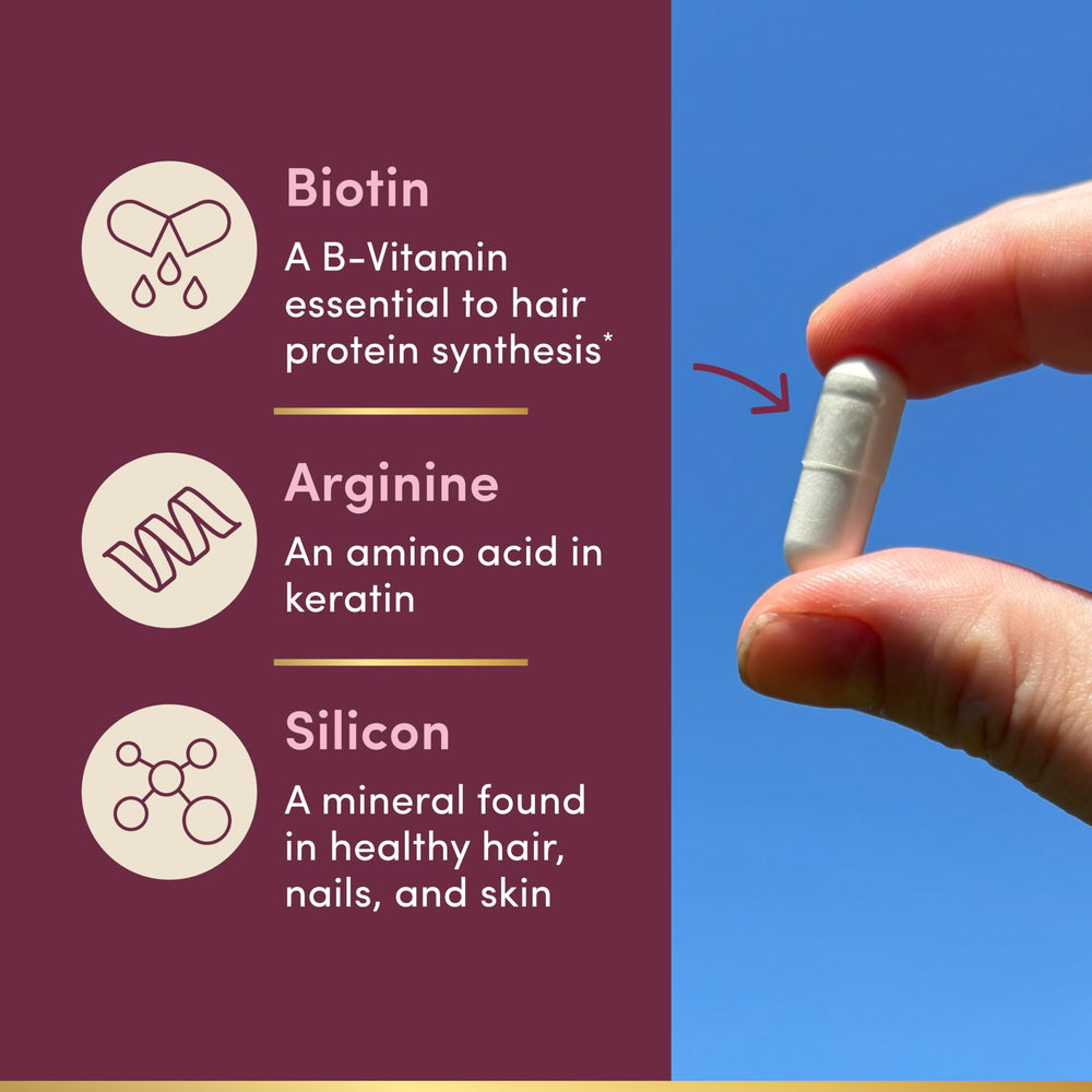 Front view of Nature's Bounty Hair Growth packaging