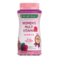 Front view of Nature's Bounty Optimal Solutions Women's Multivitamin Gummies bottle