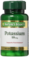 Nature's Bounty Potassium Gluconate 99 mg bottle — front view
