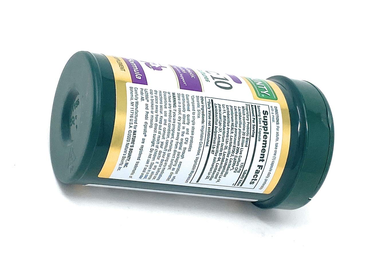 Nature's Bounty Probiotic 10 bottle with outer packaging