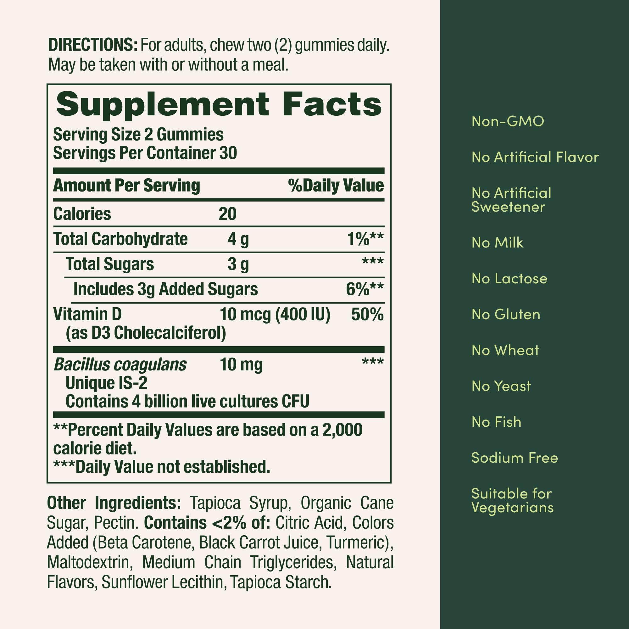 Gluten-free, non-GMO, vegetarian suitability badge