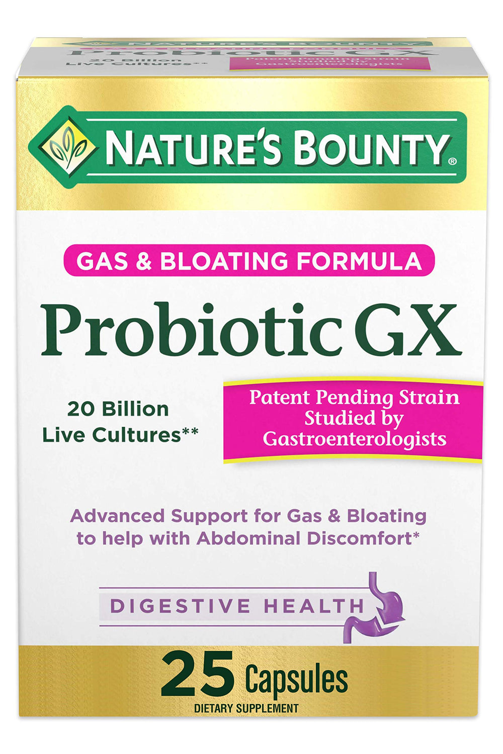 Nature's Bounty Probiotic GX bottle