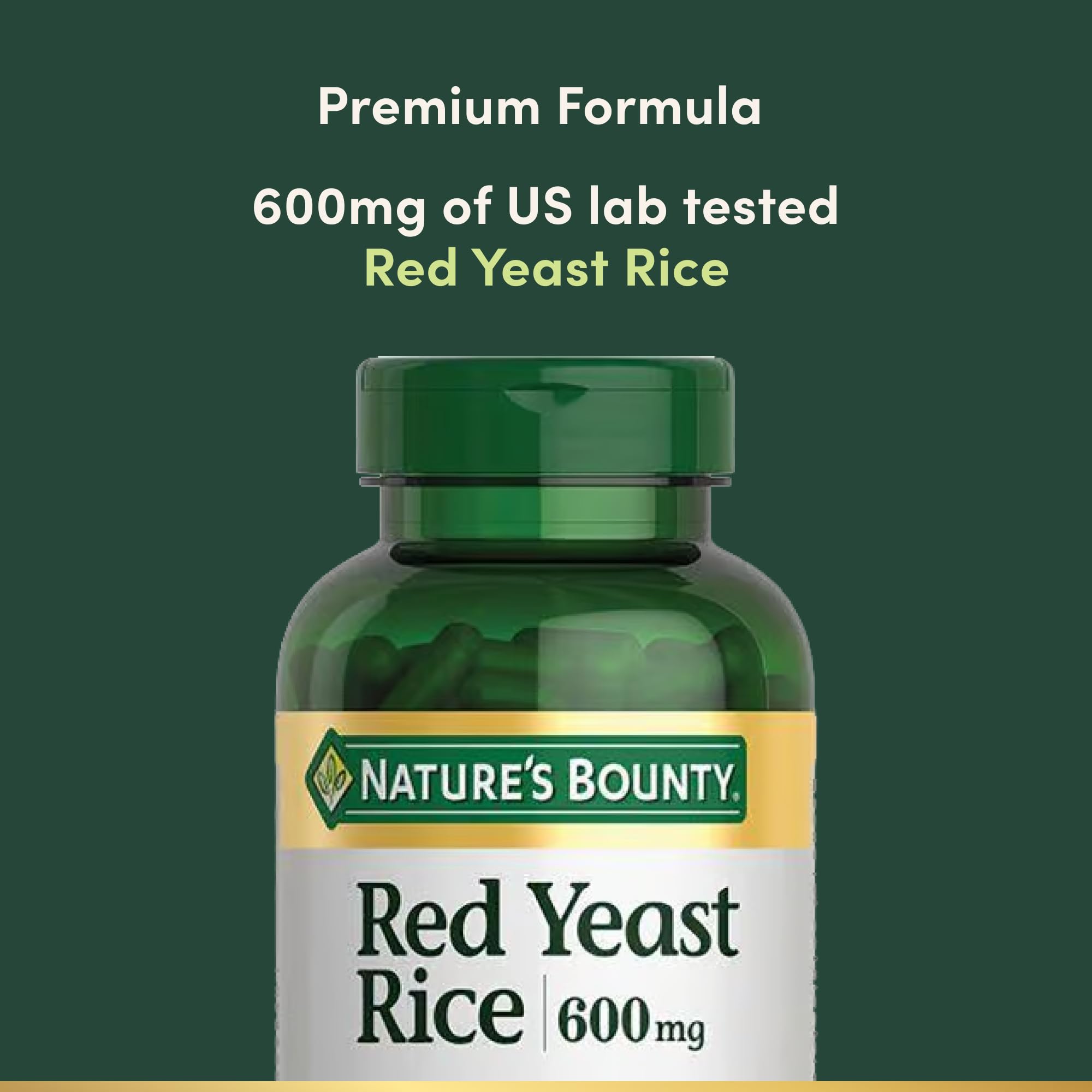 Close-up on label and capsule bottle