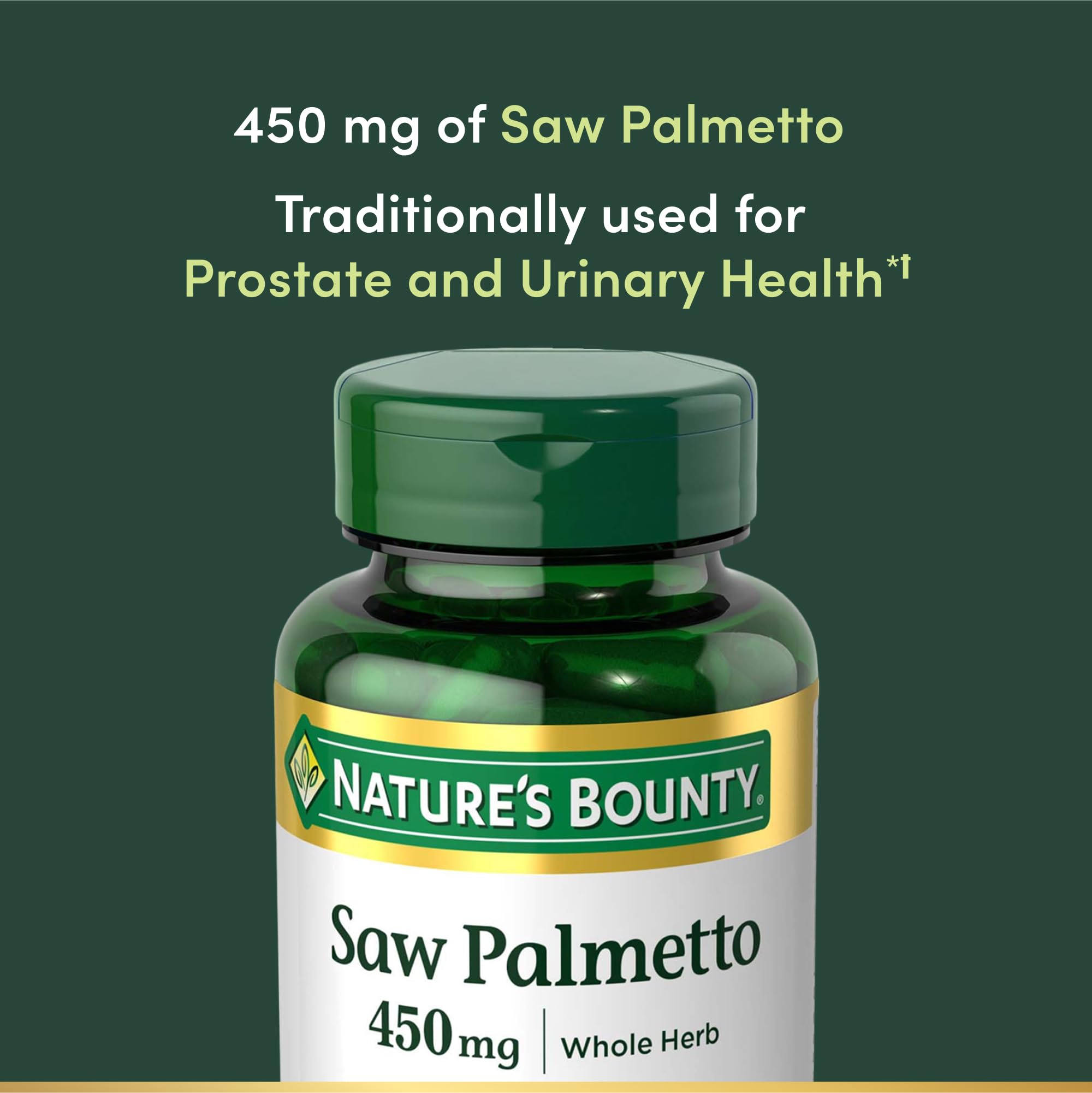 Close-up of saw palmetto herb ingredients