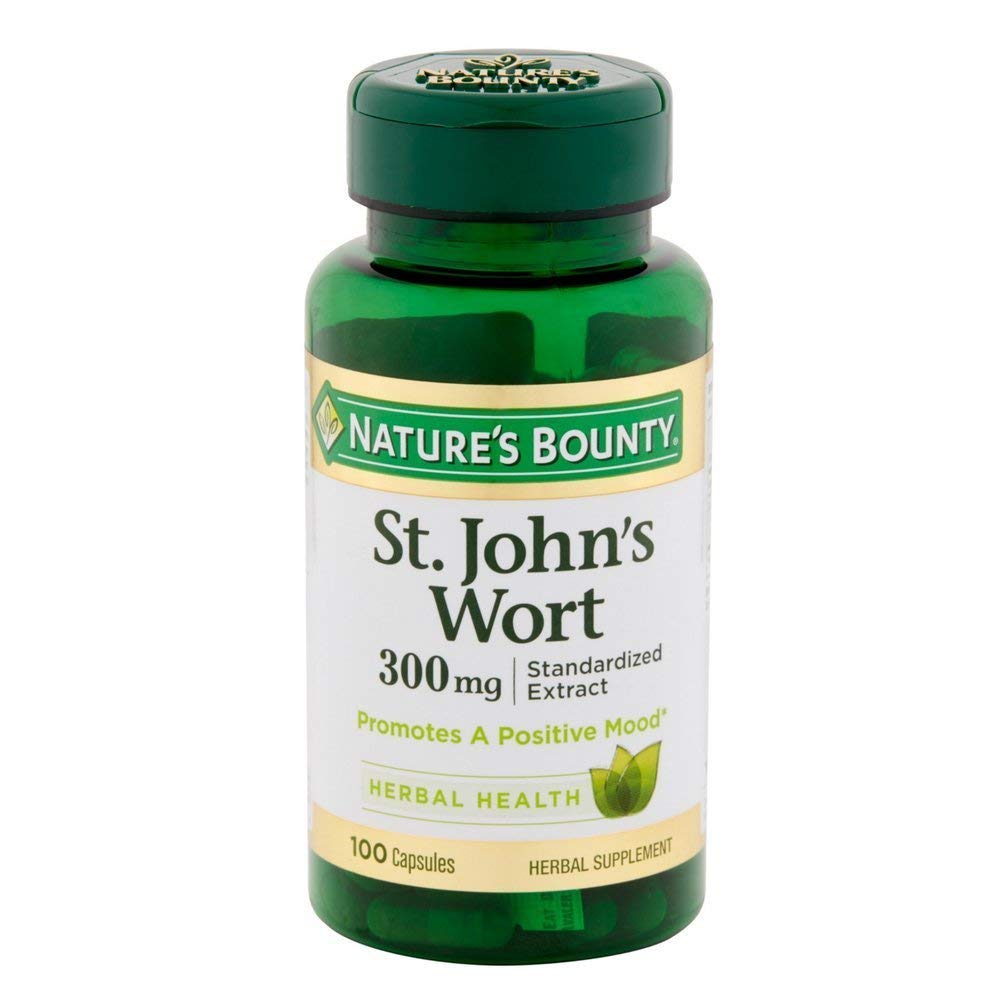 Nature's Bounty St. John's Wort capsules 300 mg, 100 count, pack of 2