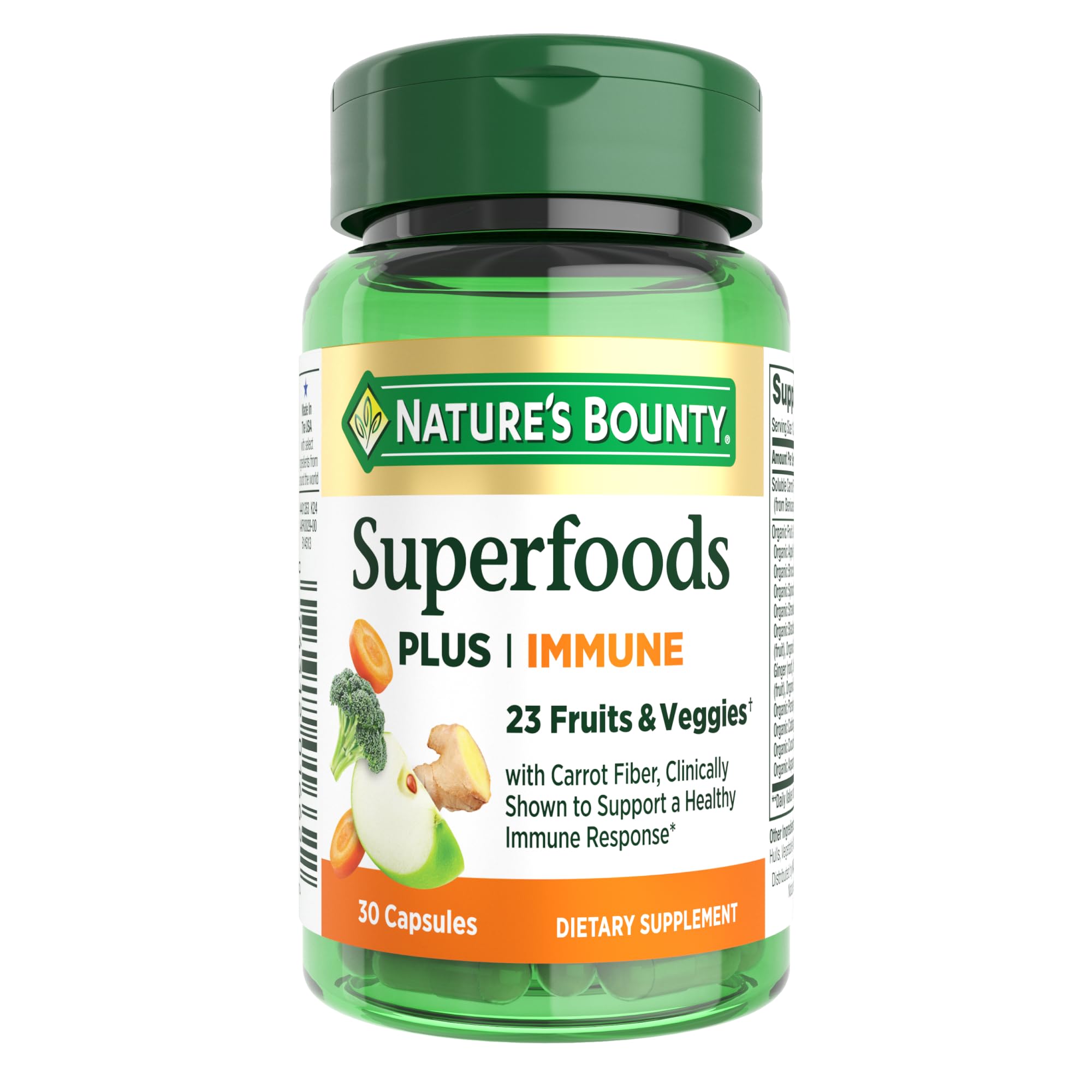 Nature's Bounty Superfoods Plus Immune bottle front