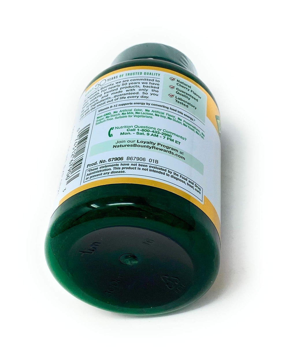 Vegetarian-friendly designation icon for B-12 supplement.