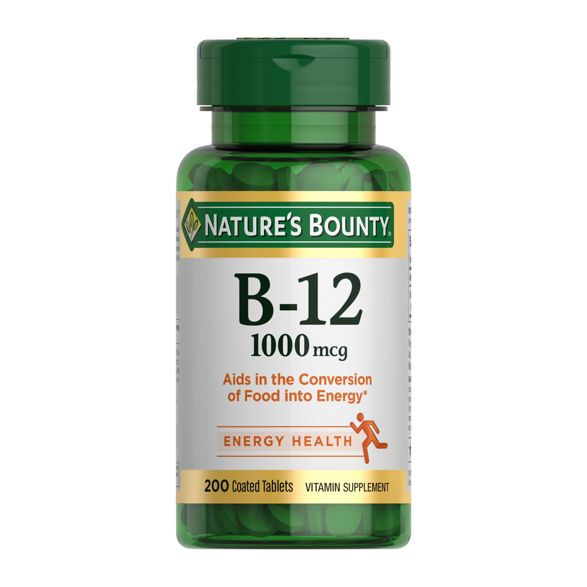 Nature's Bounty Vitamin B12 1000 mcg bottle - front view