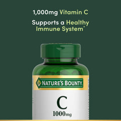 Ingredients panel for Nature's Bounty Vitamin C 1000mg caplets